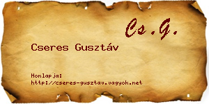 Cseres Gusztáv névjegykártya