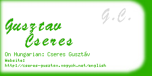 gusztav cseres business card